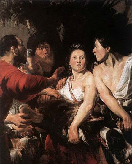 JORDAENS, Jacob Meleager and Atalanta Spain oil painting art
